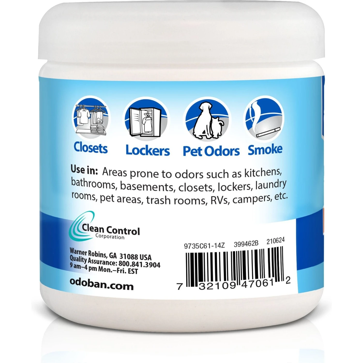 OdoBan Solid Odor Absorber Fresh Linen Deodorizer, 14-oz Jar 2 OdoBan Solid Odor Absorber Fresh Linen Deodorizer, 14-oz Jar - Image 2