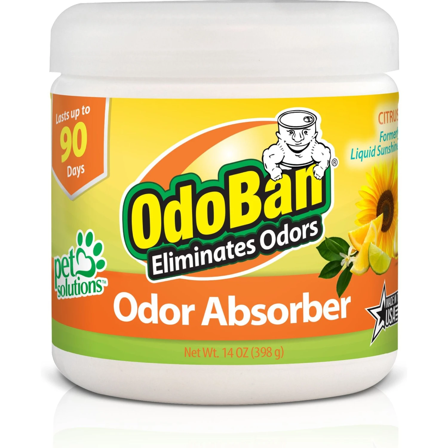 OdoBan Solid Odor Absorber Citrus Deodorizer, 14-oz Jar 1 OdoBan Solid Odor Absorber Citrus Deodorizer, 14-oz Jar