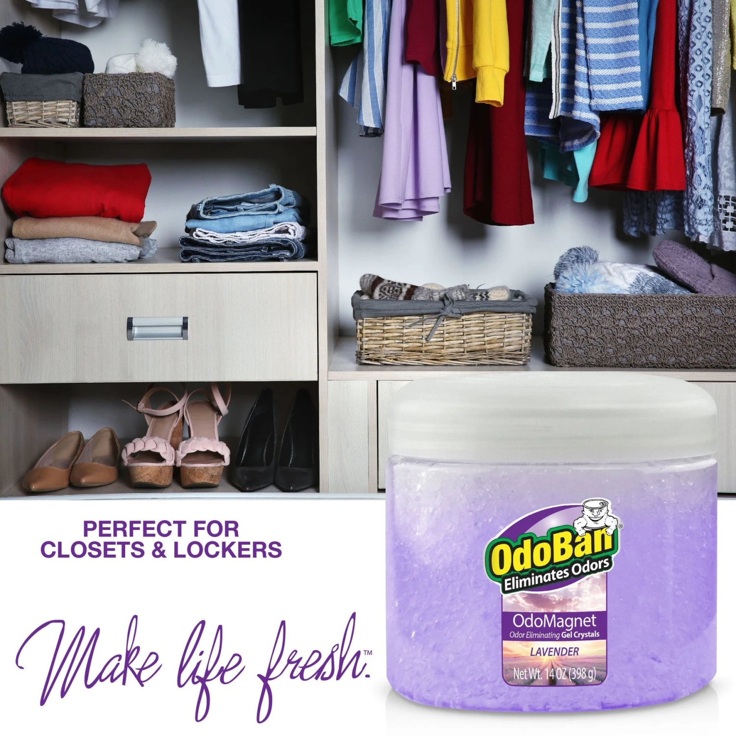 OdoBan OdoMagnet Odor Eliminator Lavender Gel Crystals Deodorizer, 14-oz Jar 4 OdoBan OdoMagnet Odor Eliminator Lavender Gel Crystals Deodorizer, 14-oz Jar - Image 4