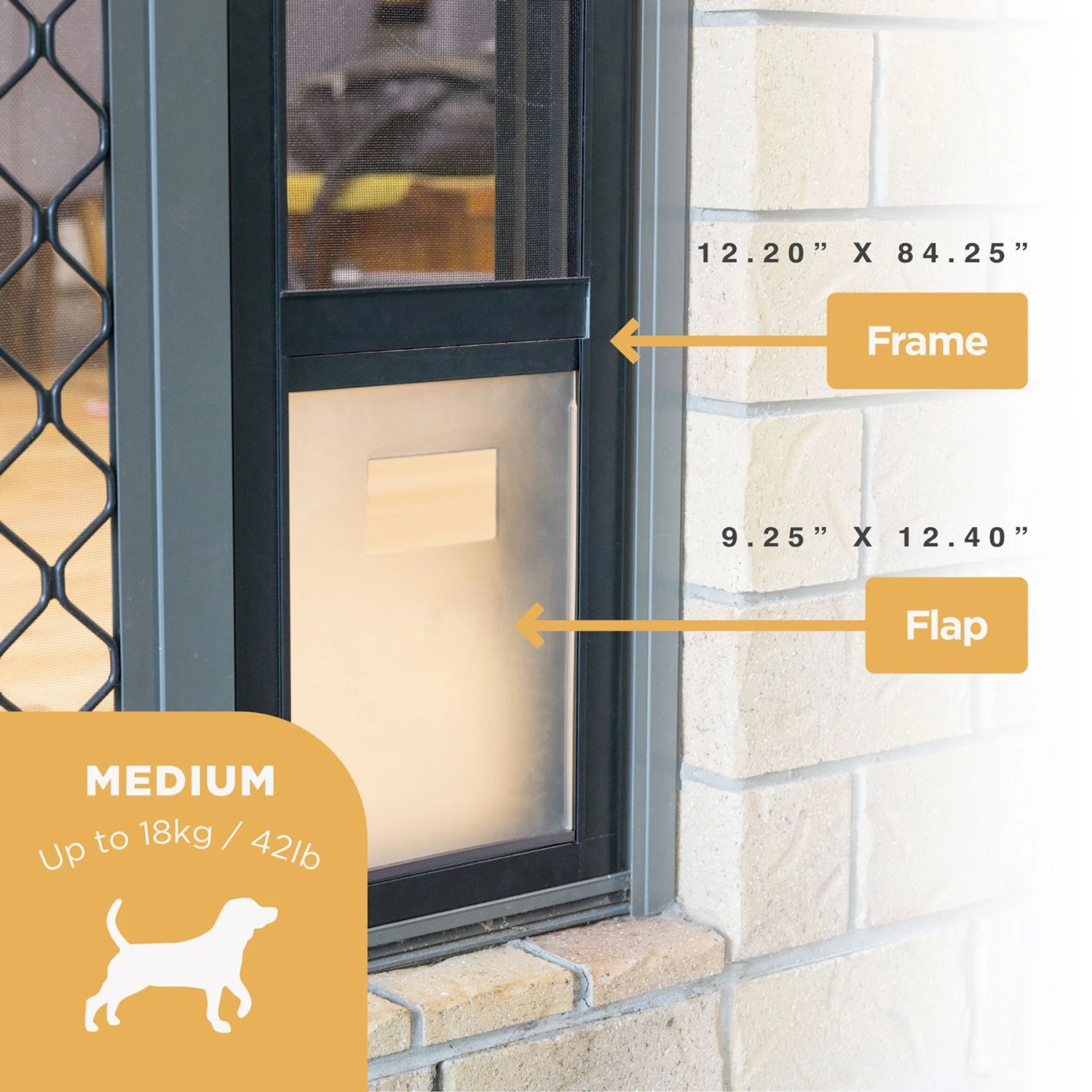 Hakuna Pets Black Patio Dog & Cat Door 2 Hakuna Pets Black Patio Dog & Cat Door - Image 2