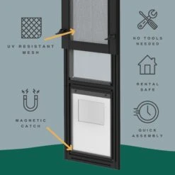 Hakuna Pets Black Patio Dog & Cat Door 12 Hakuna Pets Black Patio Dog & Cat Door -PetSafe Shop Sale 835038 PT5. AC SS1800 V1684524984