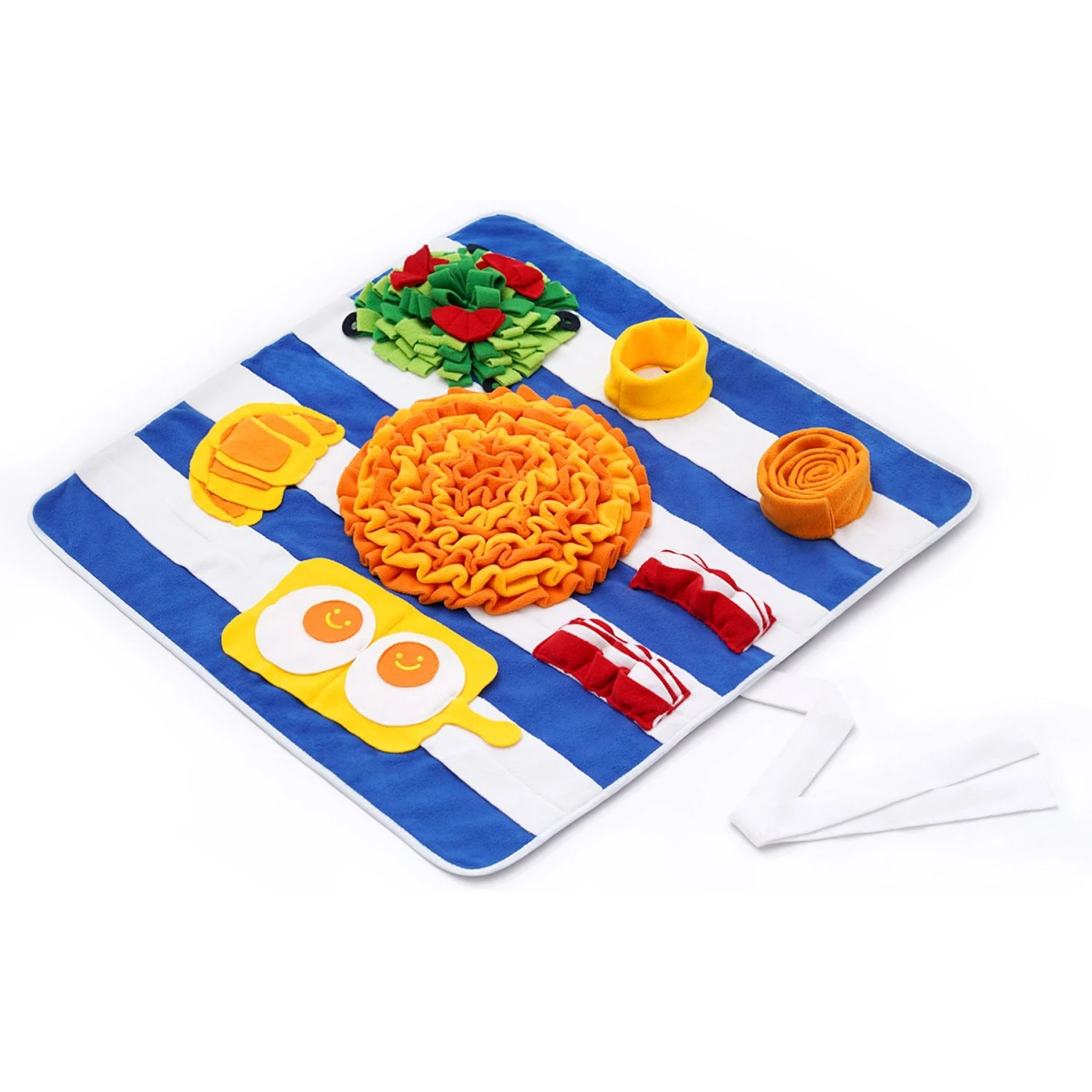 Injoya Breakfast Cat & Dog Snuffle Mat, Blue, Large 1 Injoya Breakfast Cat & Dog Snuffle Mat, Blue, Large