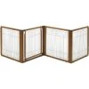 Richell Convertible Elite 4-Panel Gate For Dogs & Cats, Brown