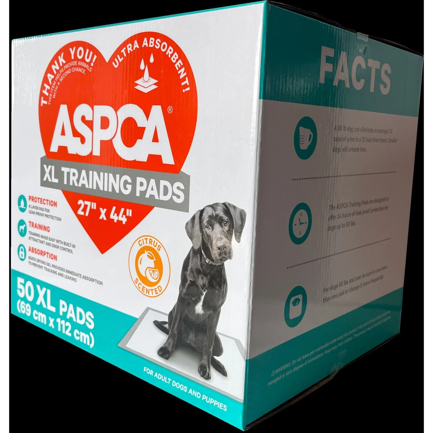 ASPCA Dog Training Pads, 27 X 44-in, 50 Count, Fresh Scented 2 ASPCA Dog Training Pads, 27 X 44-in, 50 Count, Fresh Scented - Image 2