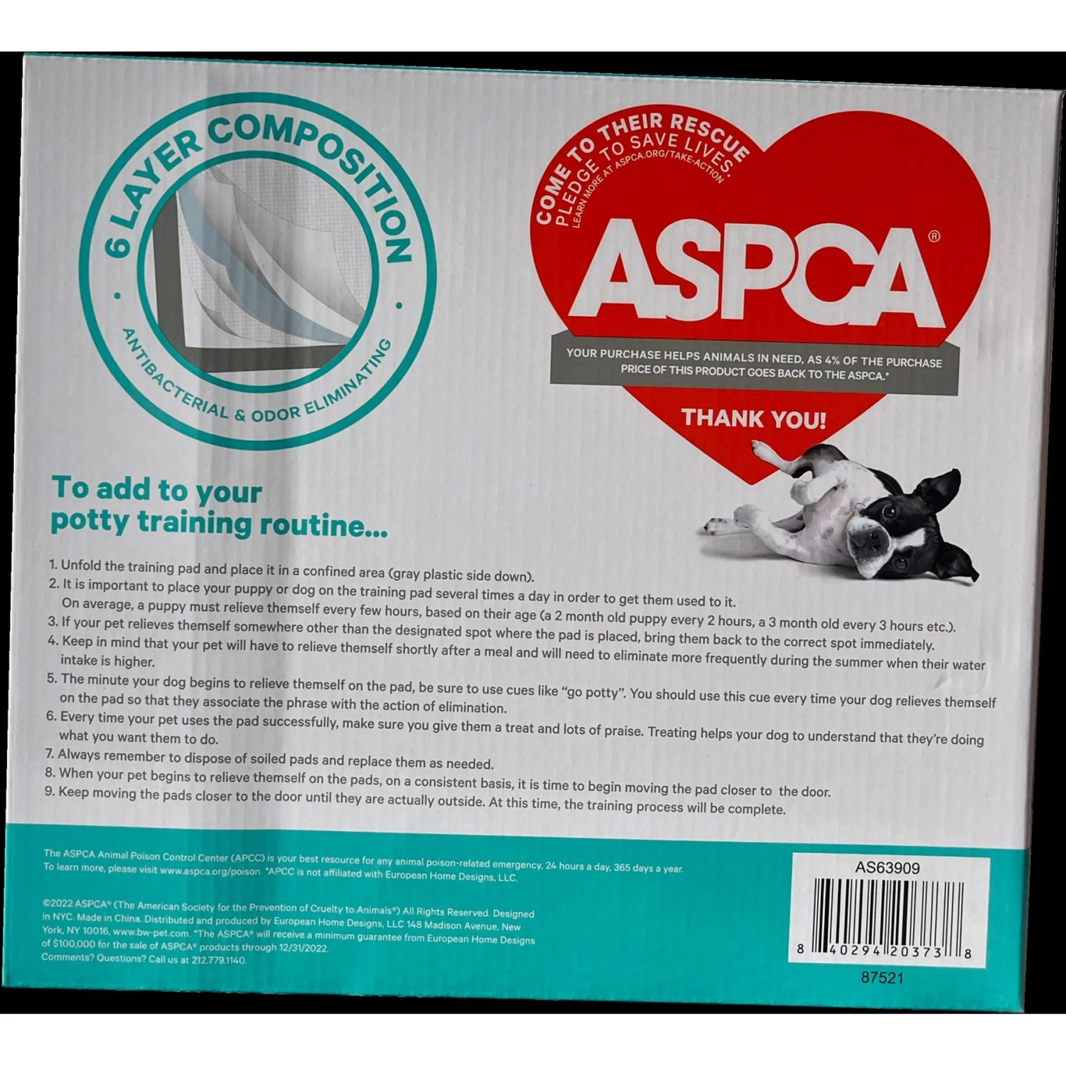 ASPCA Dog Training Pads, 27 X 44-in, 50 Count, Fresh Scented 3 ASPCA Dog Training Pads, 27 X 44-in, 50 Count, Fresh Scented - Image 3