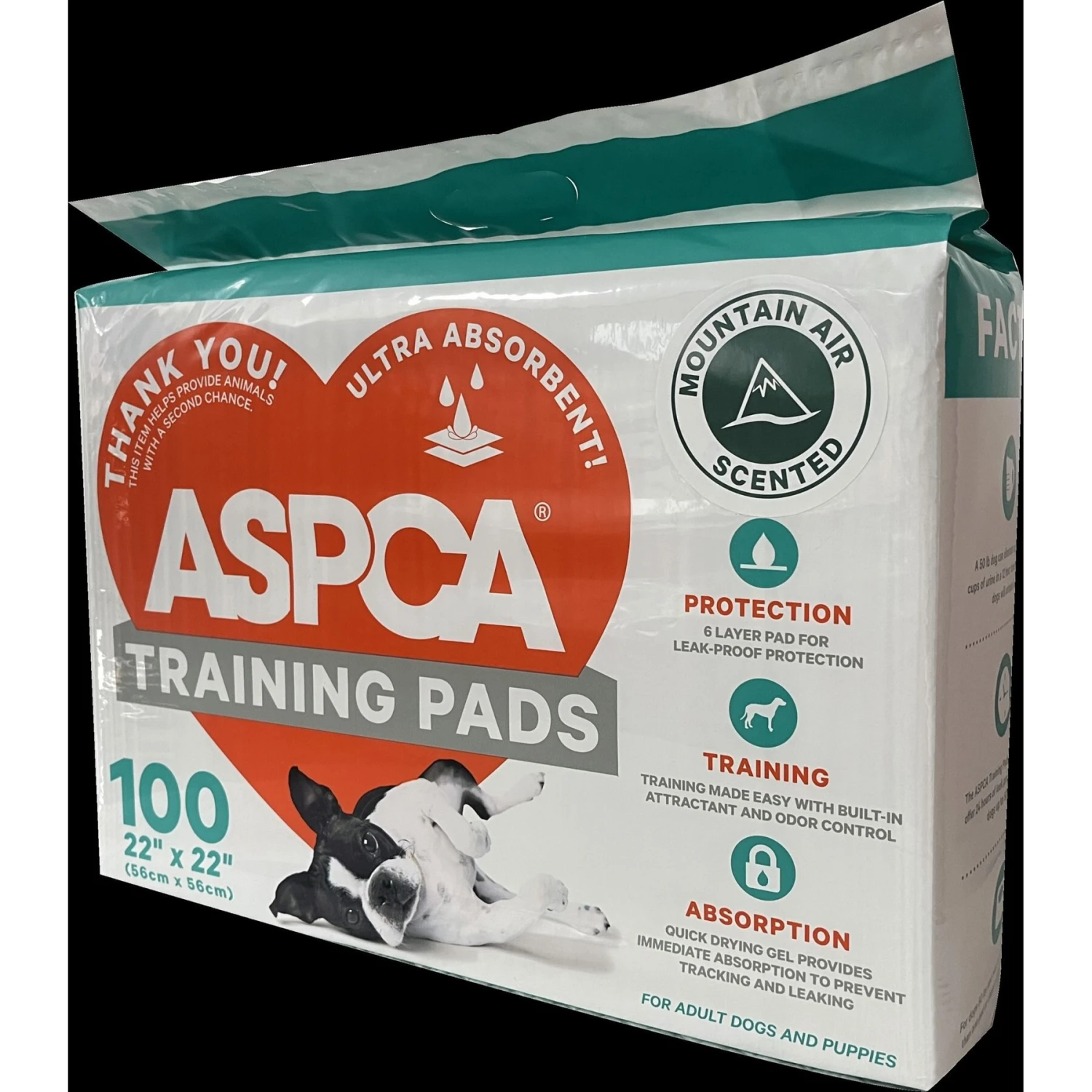 ASPCA Dog Training Pads, 22 X 22-in, Mountain Fresh Scented 2 ASPCA Dog Training Pads, 22 X 22-in, Mountain Fresh Scented - Image 2