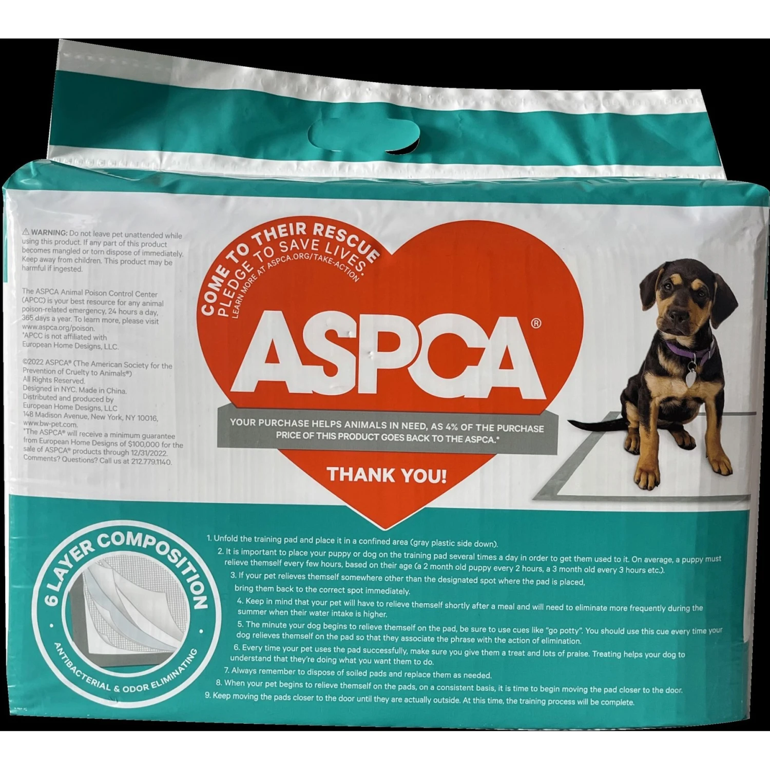 ASPCA Dog Training Pads, 22 X 22-in, Mountain Fresh Scented 3 ASPCA Dog Training Pads, 22 X 22-in, Mountain Fresh Scented - Image 3
