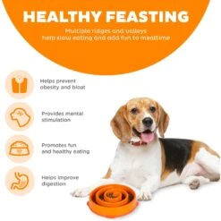 Outward Hound Fun Feeder Interactive Dog Bowl, Orange -PetSafe Shop Sale 85929 PT3. AC SS1800 V1694440099