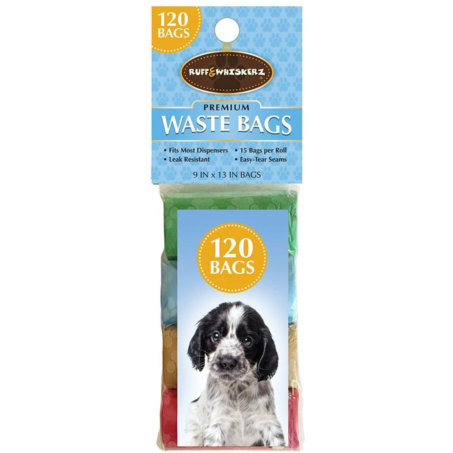 Ruff & Whiskers Multi Color Dog Waste Bags, 120 Count 1 Ruff & Whiskers Multi Color Dog Waste Bags, 120 Count