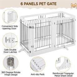 Yaheetech 6-Panel Foldable Wire Dog Gate 13 Yaheetech 6-Panel Foldable Wire Dog Gate -PetSafe Shop Sale 871606 PT4. AC SS1800 V1686078423