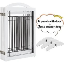 Yaheetech 6-Panel Foldable Wire Dog Gate 17 Yaheetech 6-Panel Foldable Wire Dog Gate -PetSafe Shop Sale 871606 PT8. AC SS1800 V1686078481