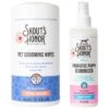 Skout's Honor Happy Puppy Probiotic Daily Use Cat & Dog Deodorizing Spray, 8-oz Bottle & Skout's Honor Dog, Cat & Small Pet Grooming Wipes, 80 Count