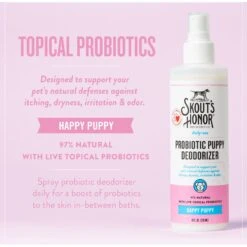 Skout's Honor Happy Puppy Probiotic Daily Use Cat & Dog Deodorizing Spray, 8-oz Bottle & Skout's Honor Dog, Cat & Small Pet Grooming Wipes, 80 Count -PetSafe Shop Sale 882566 PT3. AC SS1800 V1686083720