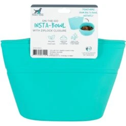 Pounce + Fetch Heavy Duty Silicone Travel Bag Bowl, Aqua, 4-cup -PetSafe Shop Sale 883310 PT2. AC SS1800 V1689256530