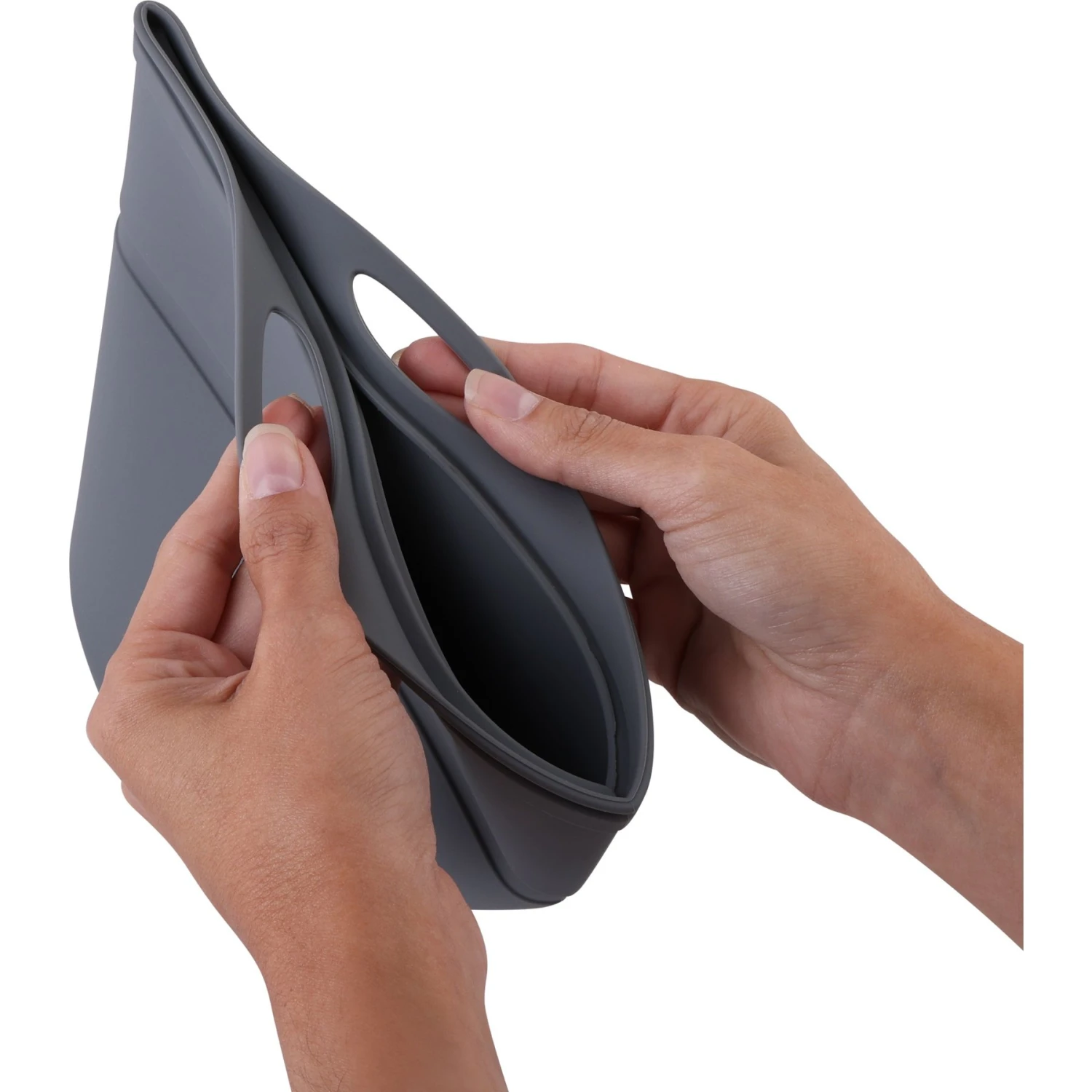 Pounce + Fetch Heavy Duty Silicone Travel Bag Bowl, Gray, 4-cup 8 Pounce + Fetch Heavy Duty Silicone Travel Bag Bowl, Gray, 4-cup - Image 8