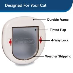 PetSafe 4-Way Locking Cat Door, Up To 25-lbs -PetSafe Shop Sale 89196 PT2. AC SS1800 V1628116578