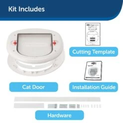 PetSafe 4-Way Locking Cat Door, Up To 25-lbs -PetSafe Shop Sale 89196 PT4. AC SS1800 V1628120471