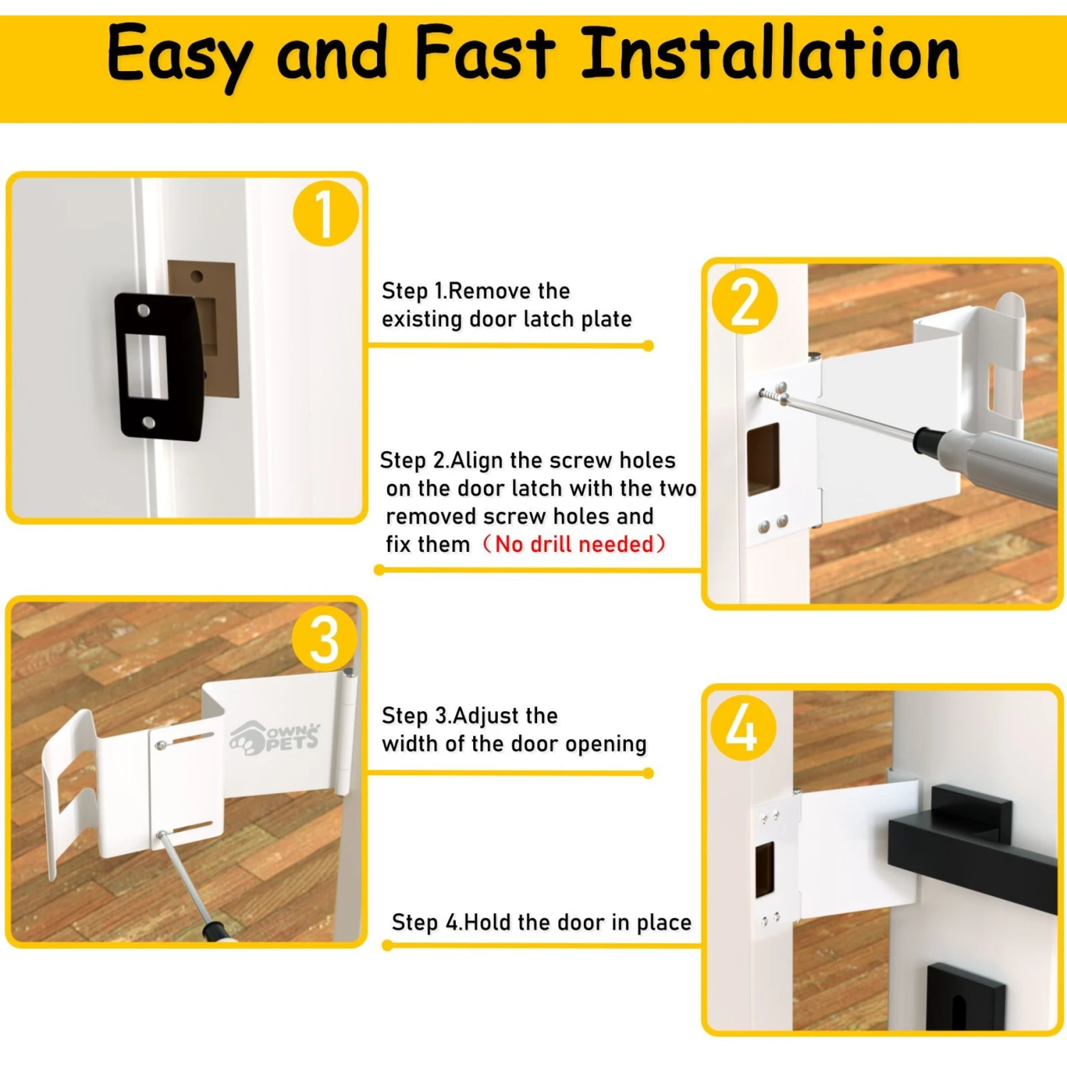 Ownpets Adjustable Door Latch 3 Ownpets Adjustable Door Latch - Image 3