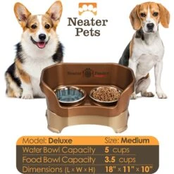 Neater Pets Neater Feeder Deluxe Elevated & Mess-Proof Dog Bowls, Bronze 9 Neater Pets Neater Feeder Deluxe Elevated & Mess-Proof Dog Bowls, Bronze -PetSafe Shop Sale 89627 PT3. AC SS1800 V1672862699