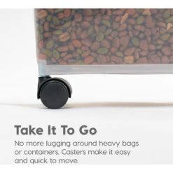 IRIS USA WeatherPro Airtight Dog, Cat, Bird & Small-Pet Food Storage Bin Container With Attachable Casters -PetSafe Shop Sale 901870 PT3. AC SS1800 V1688154685