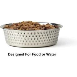 PetRageous Designs Crete Hammered Stainless Steel Dog & Cat Bowl -PetSafe Shop Sale 902294 PT3. AC SS1800 V1689889828