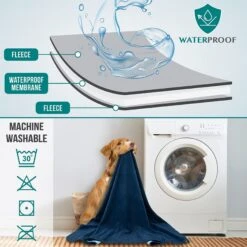 PetAmi Reversible Fleece Waterproof Cat & Dog Blanket -PetSafe Shop Sale 904070 PT3. AC SS1800 V1688142074