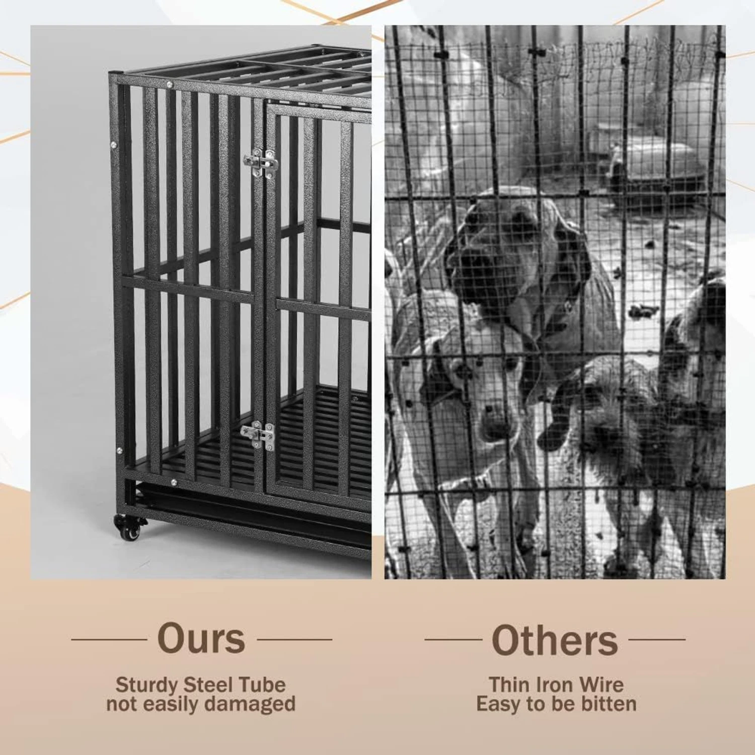 SMONTER Two Doors Heavy Duty Dog Crate 3 SMONTER Two Doors Heavy Duty Dog Crate - Image 3