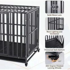 SMONTER Two Doors Heavy Duty Dog Crate 11 SMONTER Two Doors Heavy Duty Dog Crate -PetSafe Shop Sale 904190 PT3. AC SS1800 V1688398360