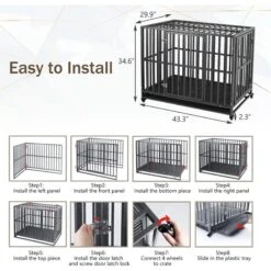 SMONTER Two Doors Heavy Duty Dog Crate 13 SMONTER Two Doors Heavy Duty Dog Crate -PetSafe Shop Sale 904190 PT5. AC SS1800 V1688398420