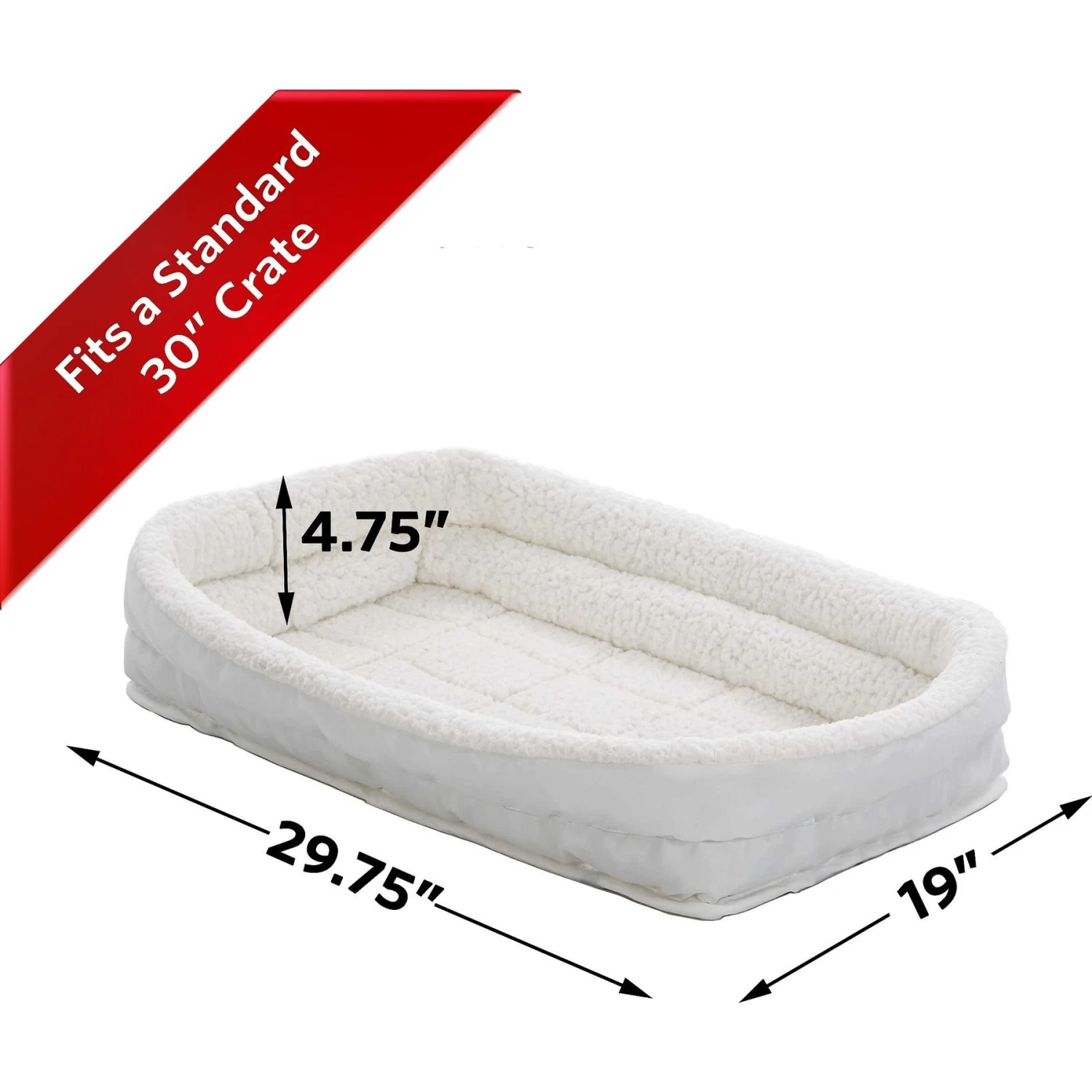 MidWest Quiet Time Deluxe Fleece Double Bolster Dog Crate Mat 5 MidWest Quiet Time Deluxe Fleece Double Bolster Dog Crate Mat - Image 5