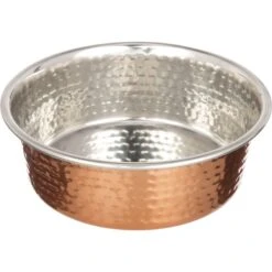 Neater Pets Brands Decorative Hammered Dog & Cat Bowl