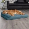 FurHaven Paw-Quilted Cooling Gel Top Deluxe Chaise Orthopedic Cat & Dog Bed With Removable Cover