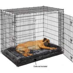 Frisco Heavy Duty Single Door Wire Dog Crate & MidWest Quiet Time Fleece Dog Crate Mat -PetSafe Shop Sale 933510 PT8. AC SS1800 V1692303357