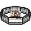 IRIS 8-Panel Dog Exercise Playpen, Black