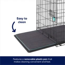 Frisco Heavy Duty Enhanced Lock Double Door Fold & Carry Wire Dog Crate & Mat Kit & MidWest Quiet Time Fleece Dog Crate Mat -PetSafe Shop Sale 947398 PT4. AC SS1800 V1693601869