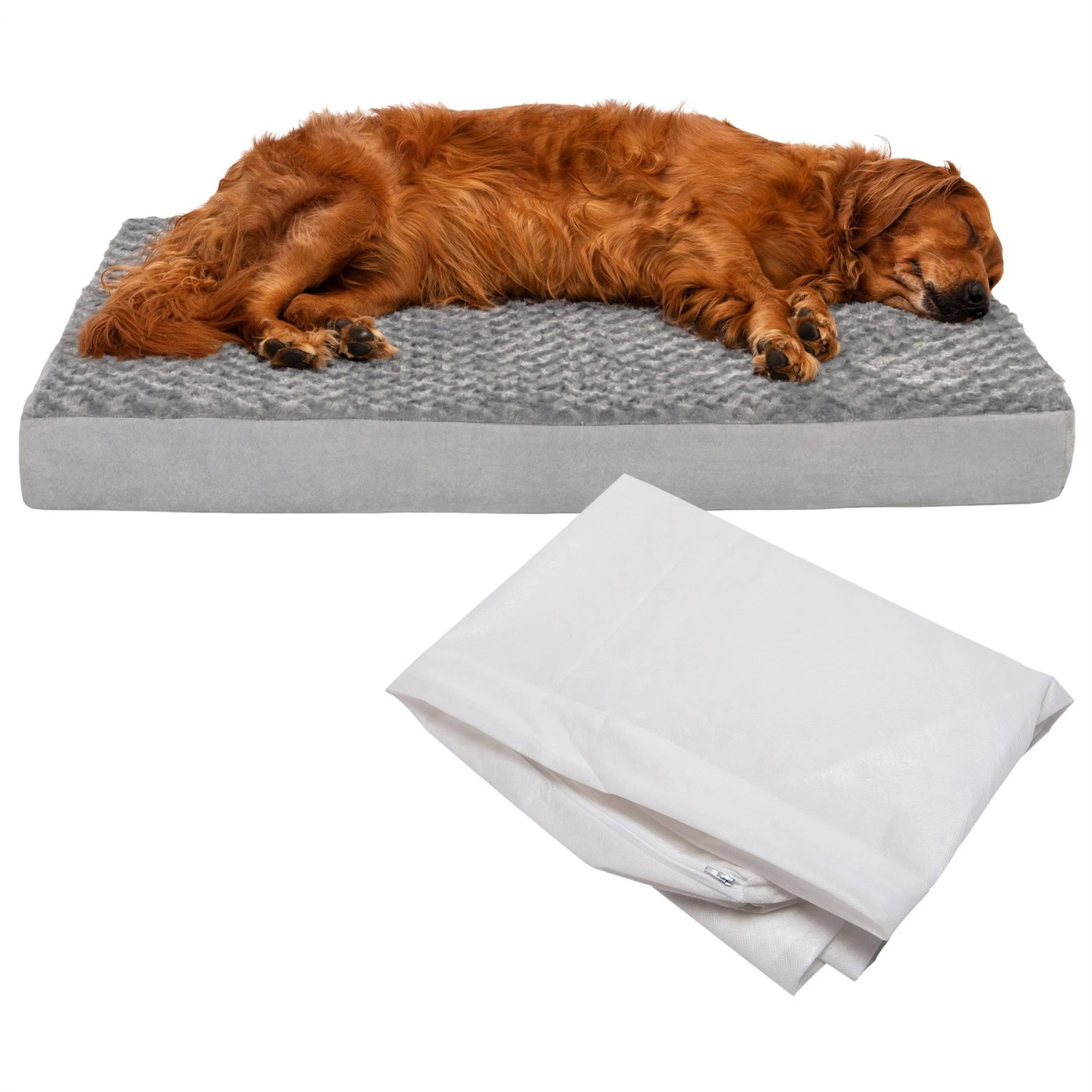 FurHaven NAP Ultra Plush Orthopedic Deluxe Cat & Dog Bed With Removable Cover & FurHaven Water-Resistant Cat & Dog Bed Mattress Liner 1 FurHaven NAP Ultra Plush Orthopedic Deluxe Cat & Dog Bed With Removable Cover & FurHaven Water-Resistant Cat & Dog Bed Mattress Liner