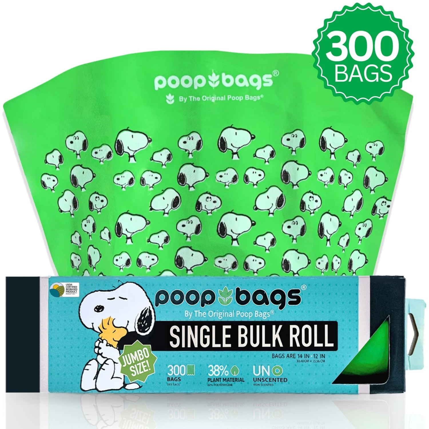 The Original Poop Bags Peanut Jumbo Dog Waste Bags, 300 Count 1 The Original Poop Bags Peanut Jumbo Dog Waste Bags, 300 Count