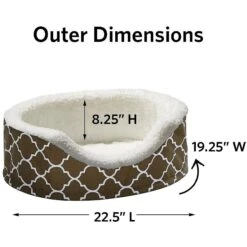 MidWest QuietTime Defender Orthopedic Bolster Cat & Dog Bed With Removable Cover, Brown -PetSafe Shop Sale 99116 PT4. AC SS1800 V1566323380